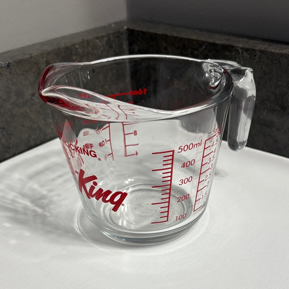 Anchor Hocking Glass Measuring Cup with Red Markings